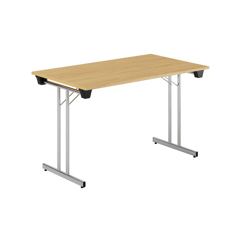 Produktbillede af Dinner Style 120x70cm Sammenklappeligt bord Eg-krom på tilbud