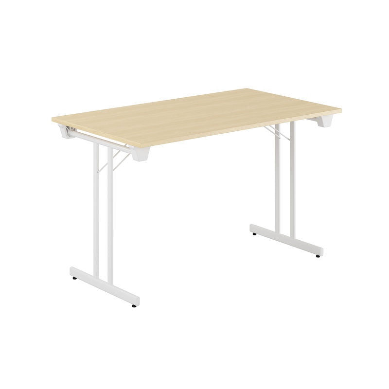 Produktbillede af Dinner Style 120x70cm Sammenklappeligt bord Birk-hvid på tilbud