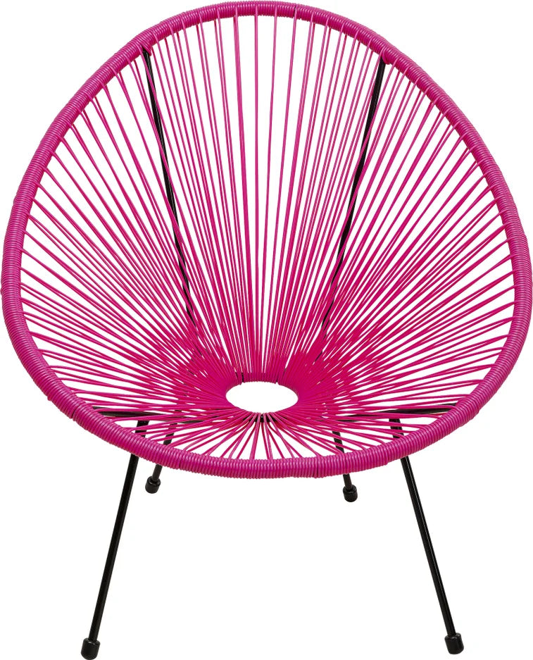KARE DESIGN Acapulco Pink lænestol/havestol pink plast og stål