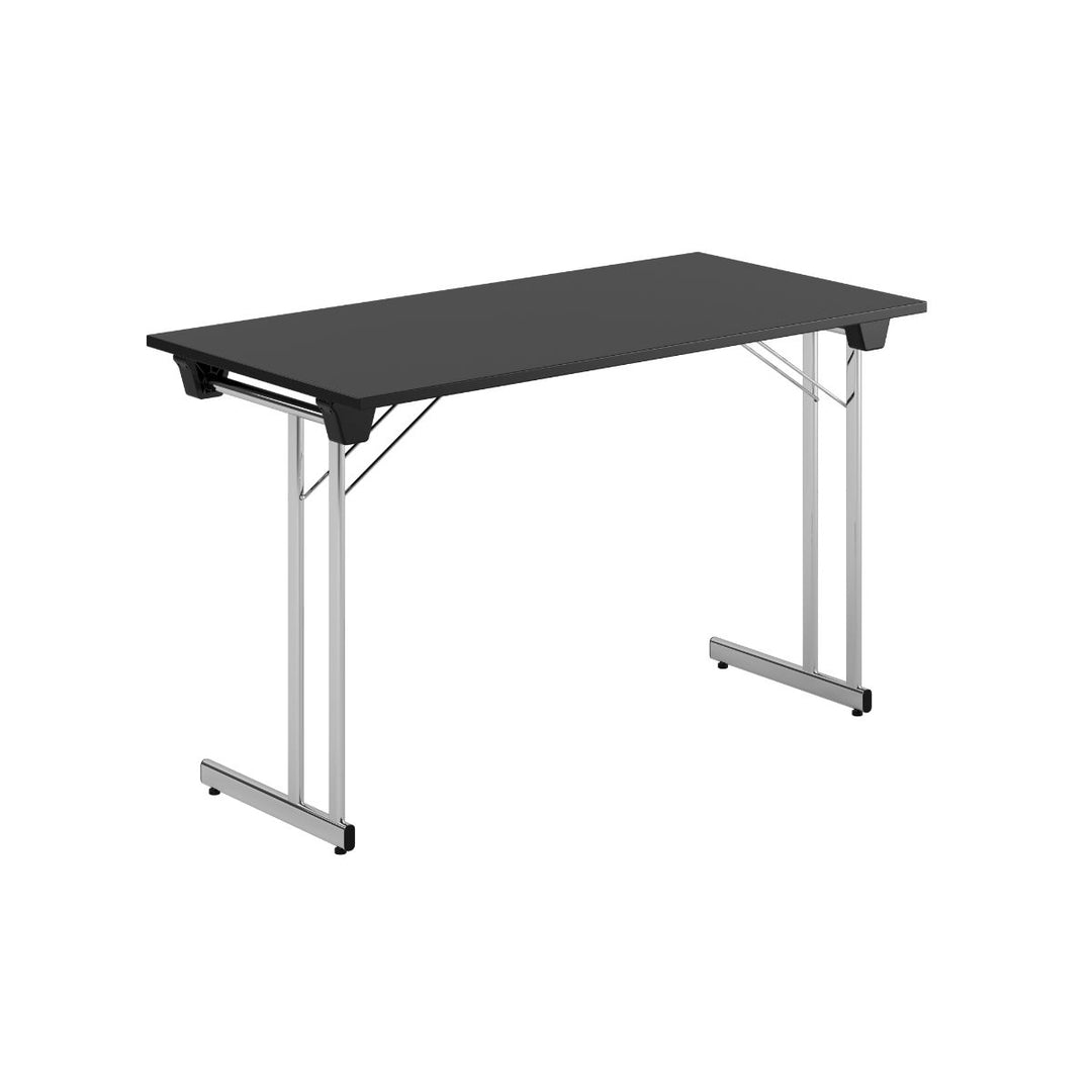 Produktbillede af Kongress Style 120x60cm Sammenklappeligt bord Sort-krom på tilbud