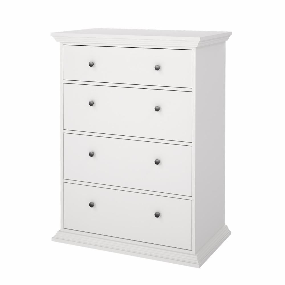 Produktbillede af TVILUM North Chest med 4 skuffer Hvid 86,3 x 51,6 x 115,6 cm i premium kvalitet