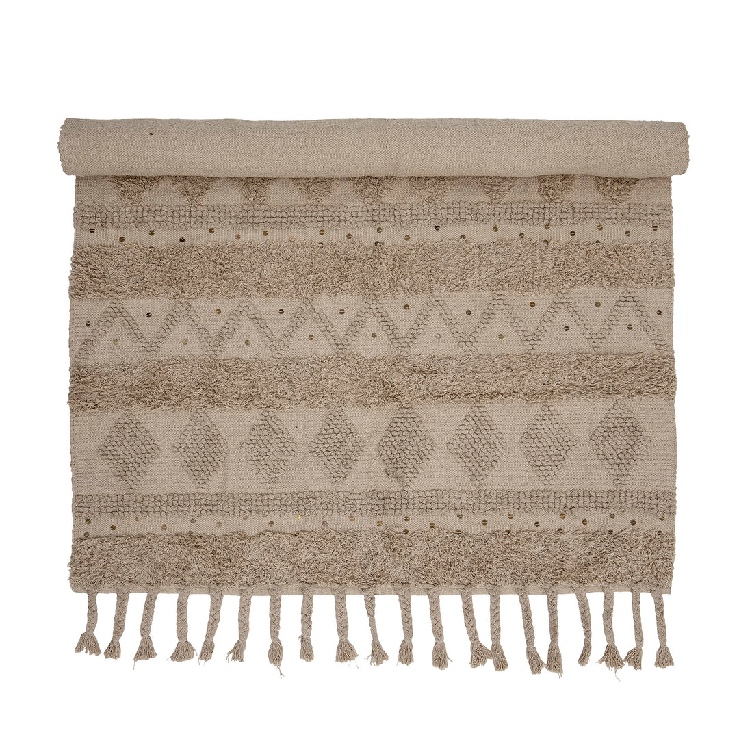 Produktbillede af CREATIVE COLLECTION Dasha gulvtæppe rektangulær natur bomuld 200x140 i premium kvalitet