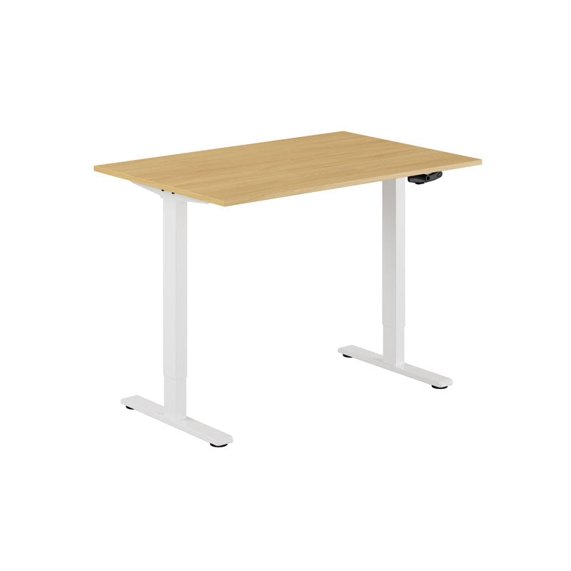 Produktbillede af ECO Hæve/Sænkebord manuelt 120x80cm Eg-hvid på tilbud