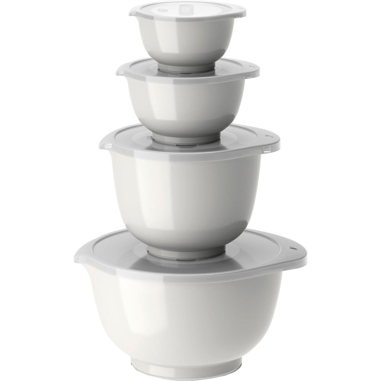 Rosti Rosti NEW Margrethe skåle 0,25 + 0,5 + 1,5 + 3 liter, hvid – produktfoto (Sæt med bagefade)