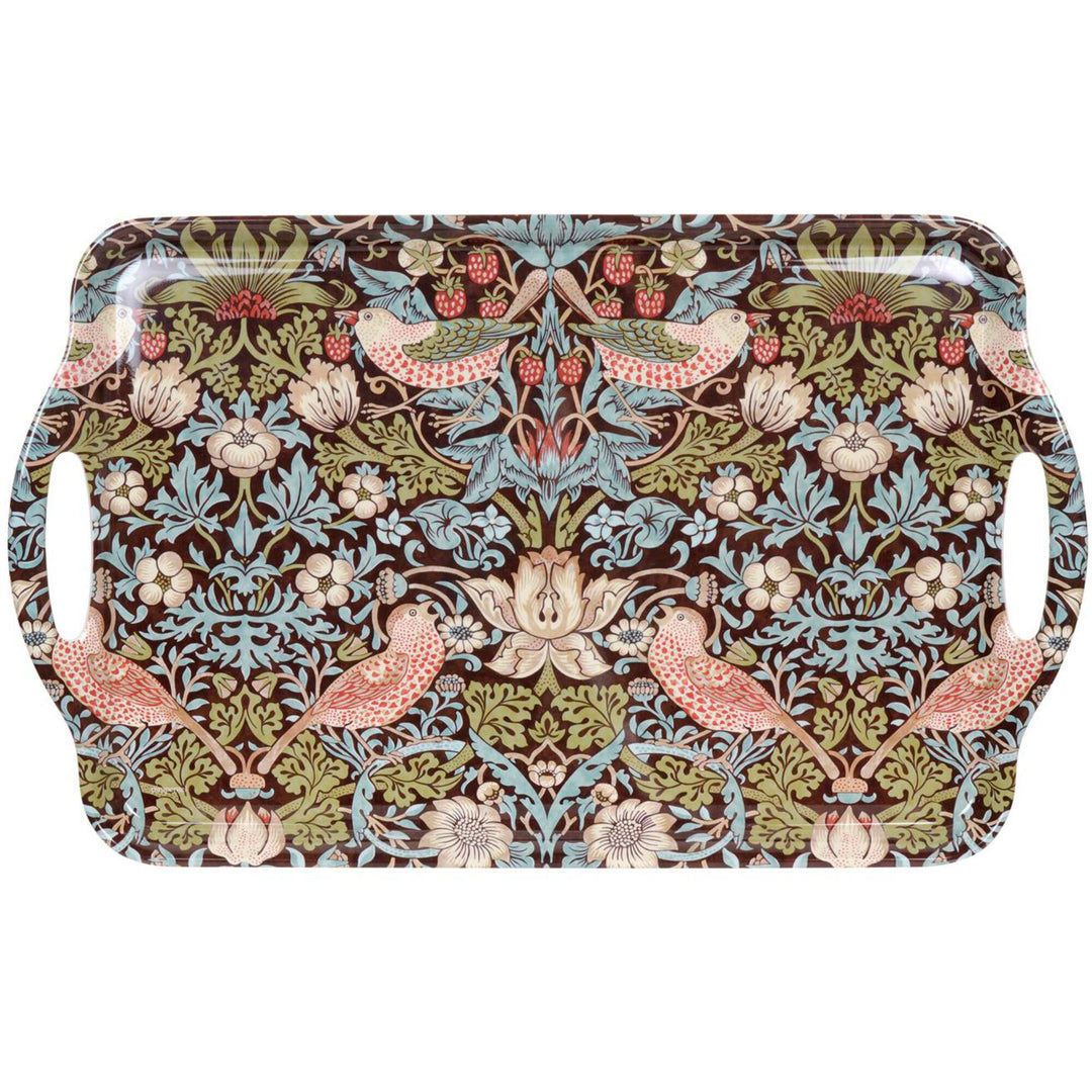 Spode Spode Stor serveringsbakke Strawberry Thief, brun – detaljebillede (Serveringsbakke)