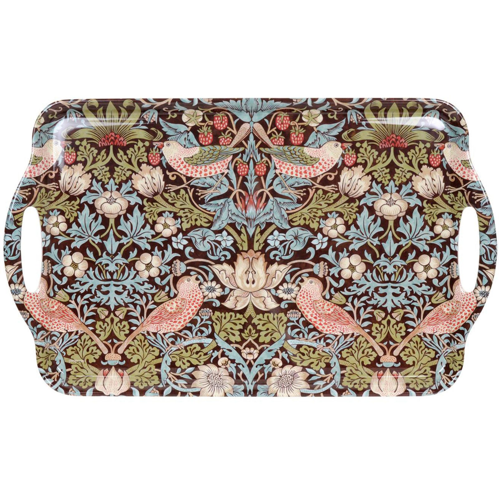 Spode Spode Stor serveringsbakke Strawberry Thief, brun – detaljebillede (Serveringsbakke)