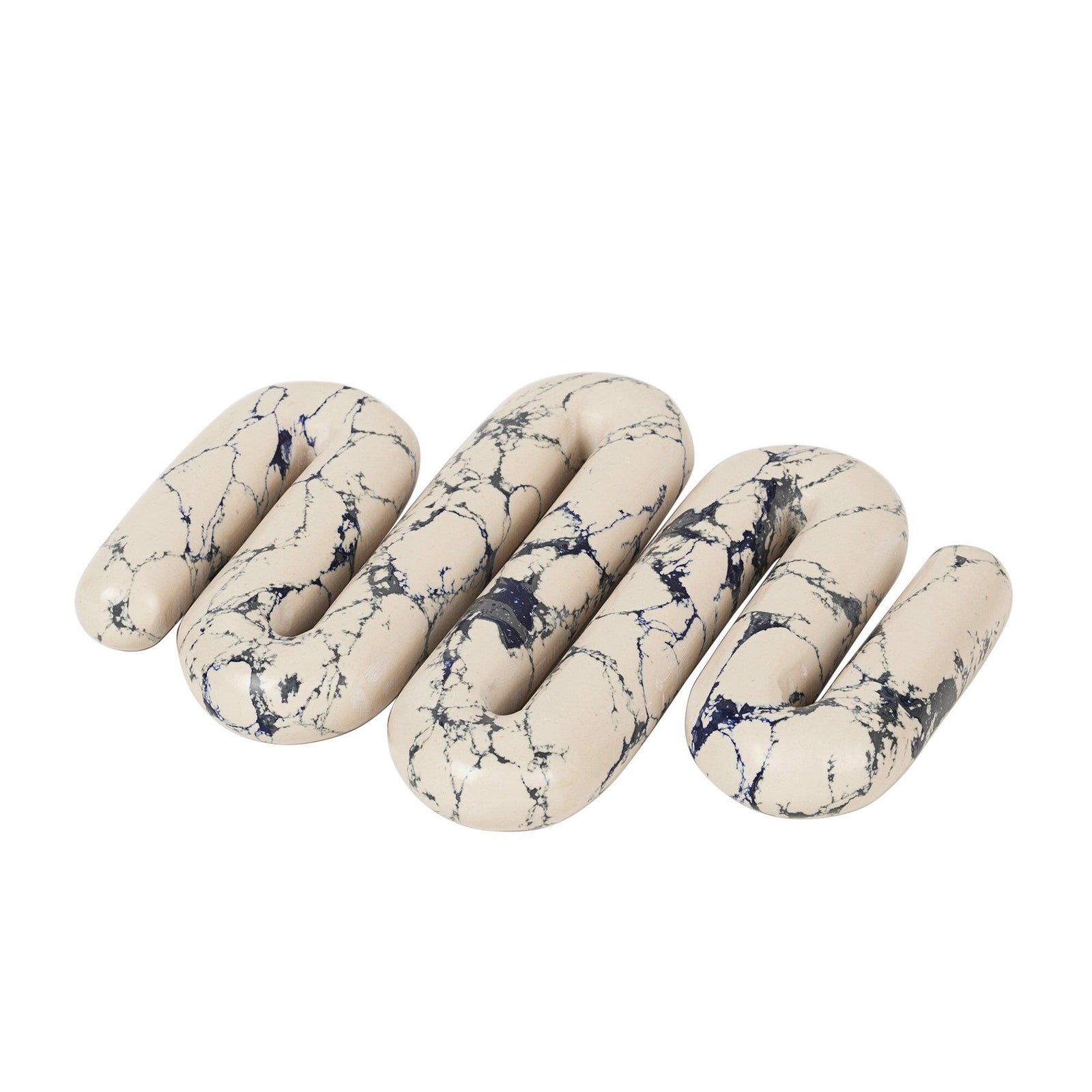 Broste Broste Orla bordskåner 17,5 x 21,5 cm, hvid/blå – billede i brug (Grydelåg)