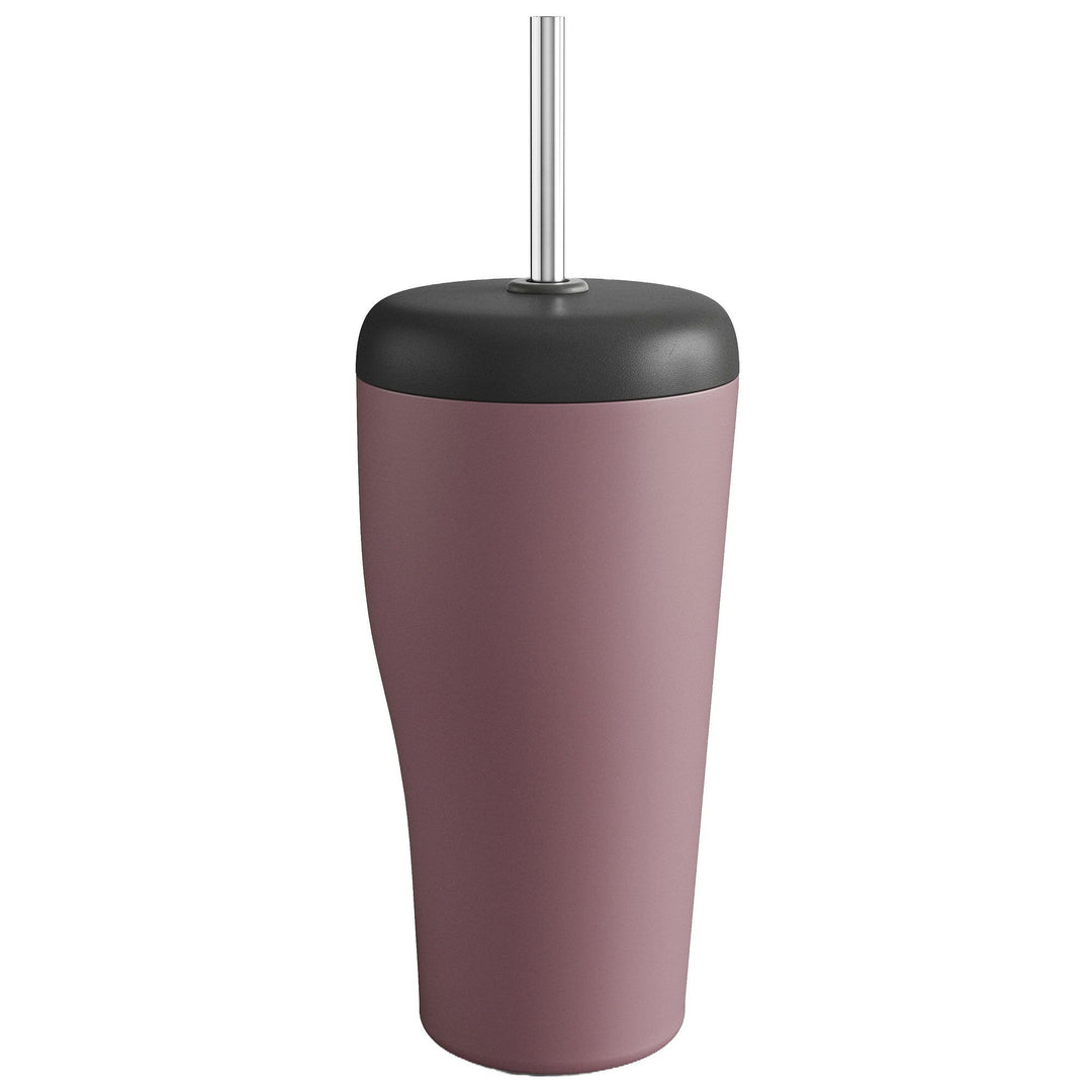 Georg jensen Georg jensen Sky termokop + sugerør, lyserød – frontbillede (Termokop)
