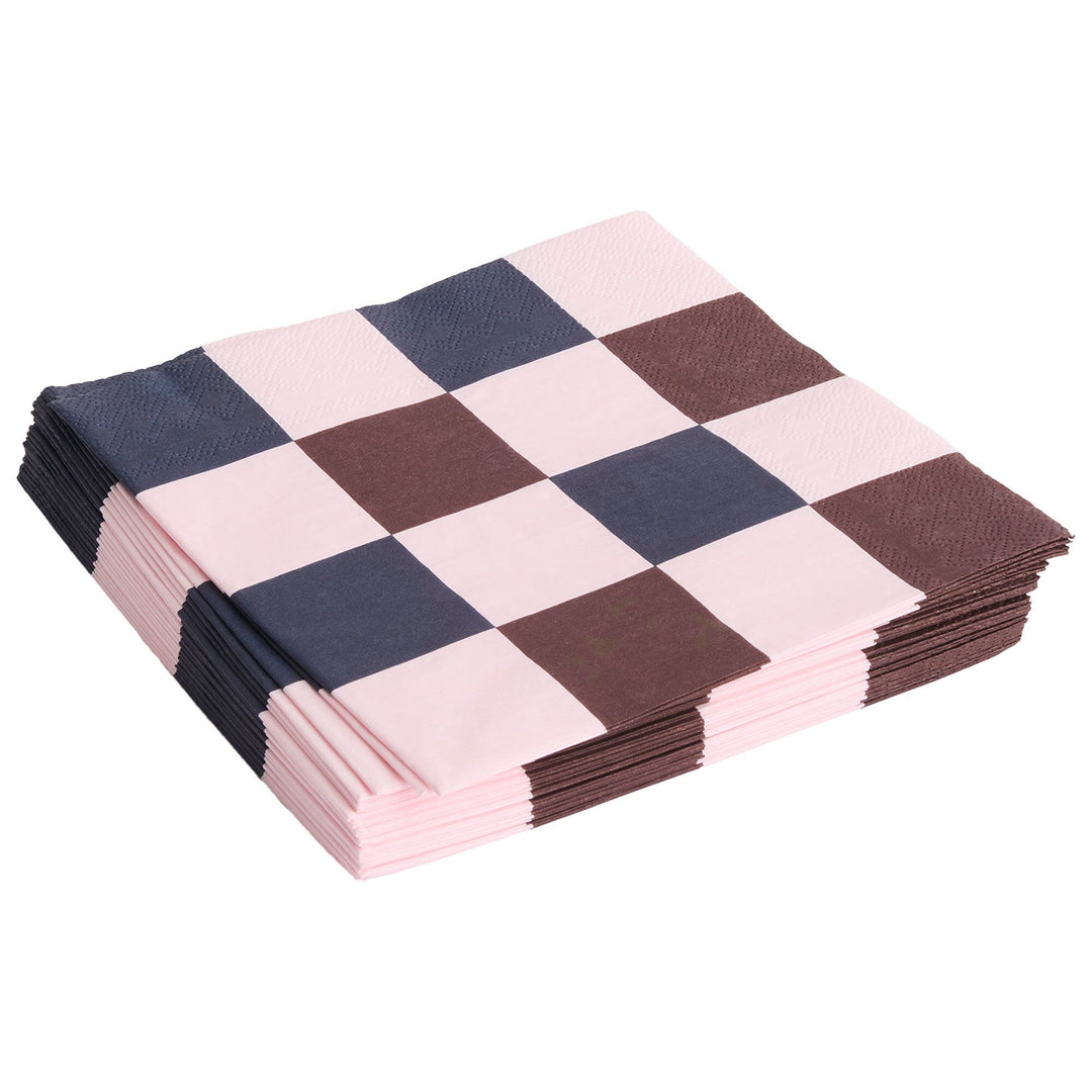 Hay Hay Pattern middagsserviet, lyserød/bordeaux – produktvisning (Serviet)