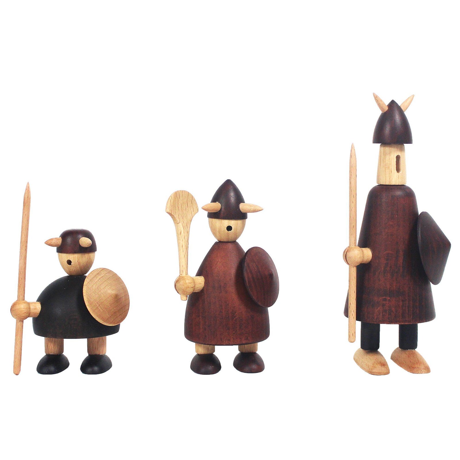 Andersen Andersen The Vikings of Denmark 3 stk. ❤ billede i brug i kategorien Træfigur