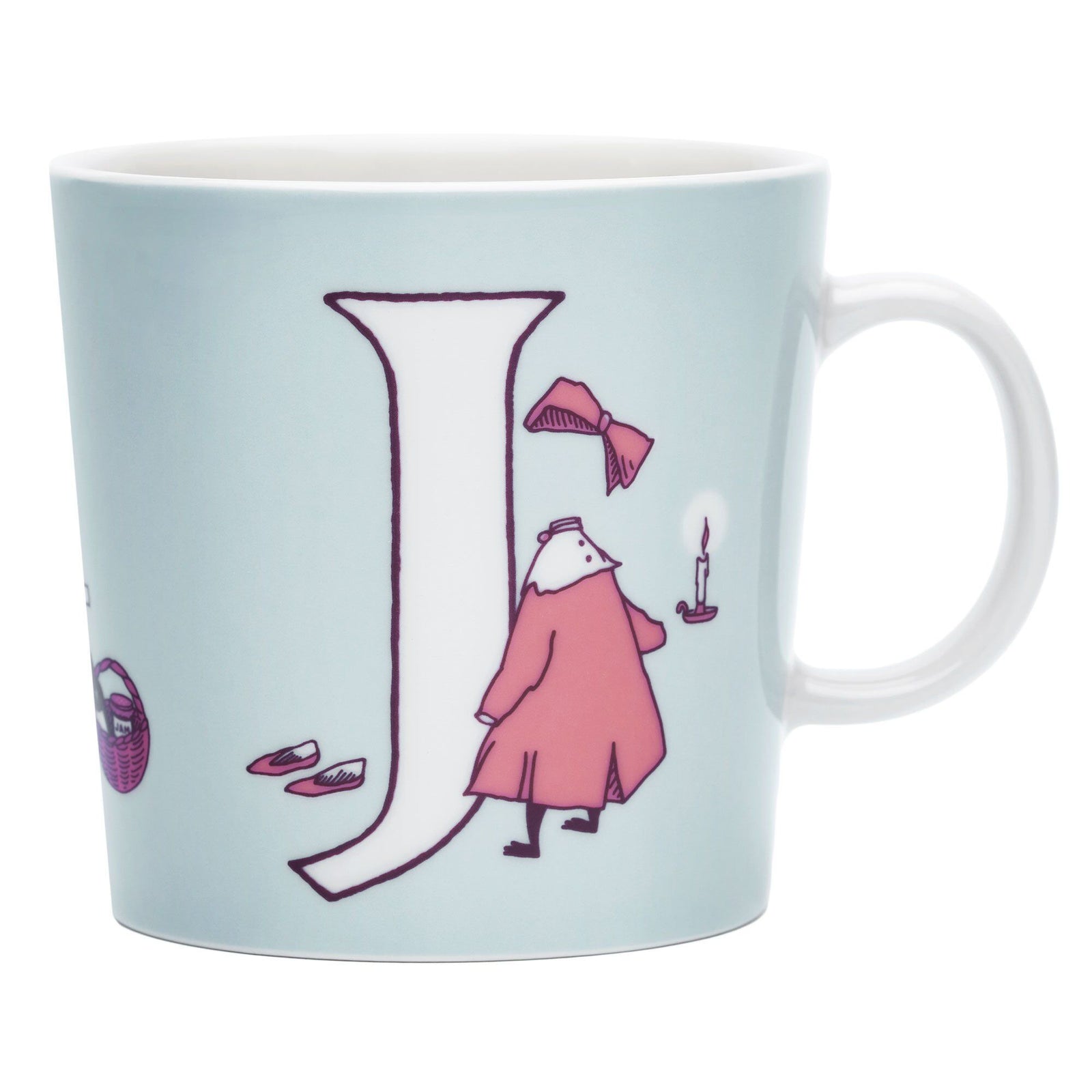 Arabia Arabia ABC Mumin krus 0,4 liter, J – close-up (Moomin)