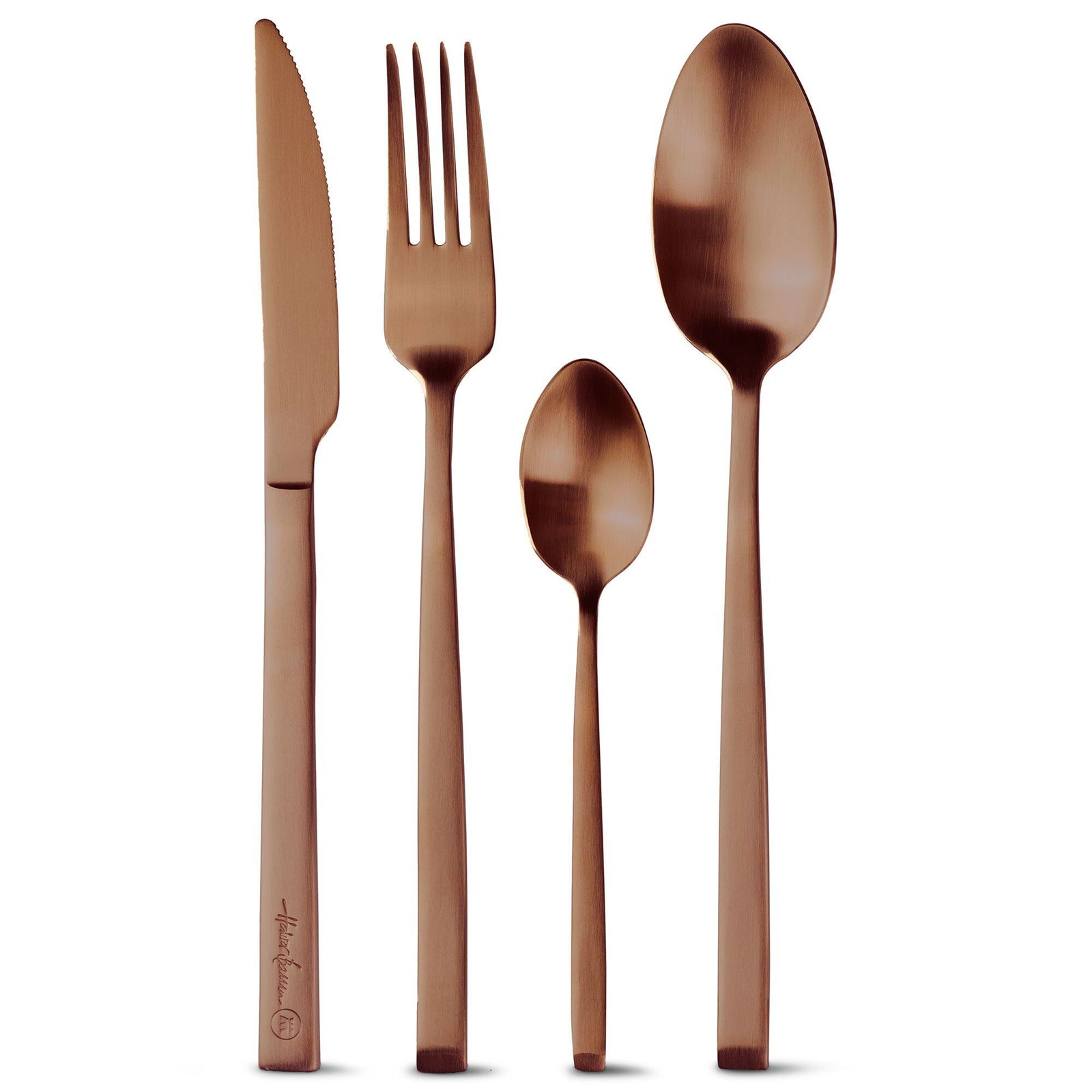 Magnor Magnor Pure bestiksæt, 24 dele, brun – close-up (Bestik)