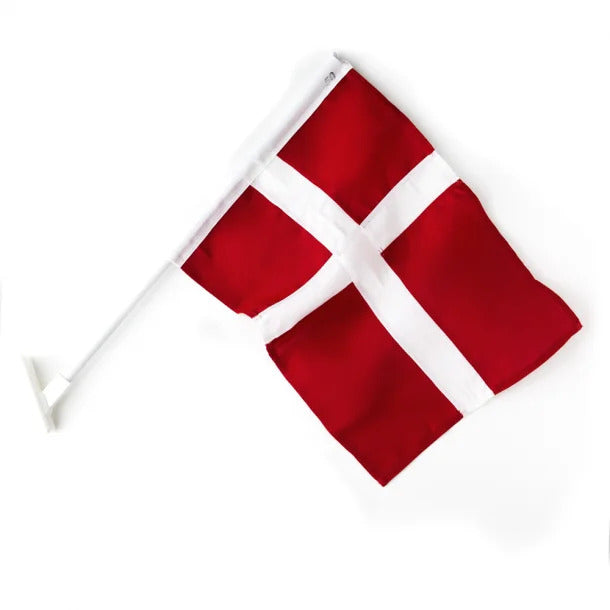 Produktbillede af Langkilde & Søn Plastik facadestang med dansk flag i premium kvalitet