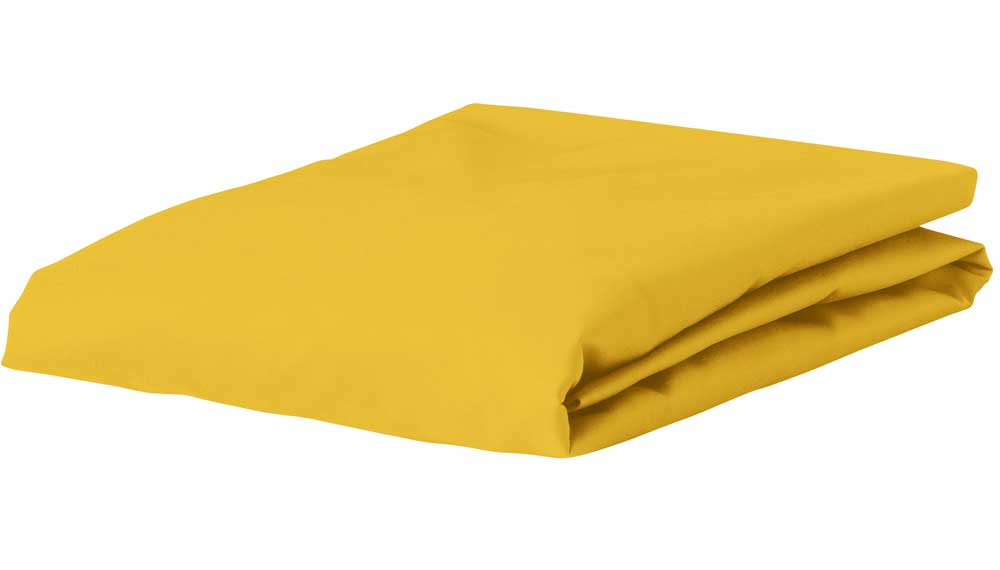Produktbillede af Essenza Satin Faconlagen Gul 140x200 Halvanden på tilbud i høj kvalitet
