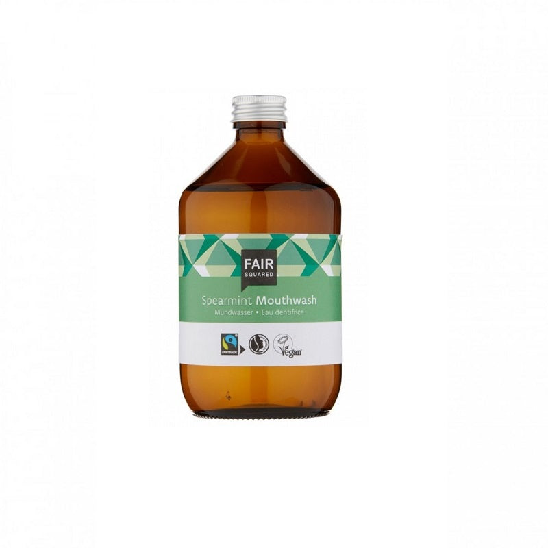 Detaljeret produktbillede af FAIR SQUARED Spearmint Mundskyl 100ml på tilbud