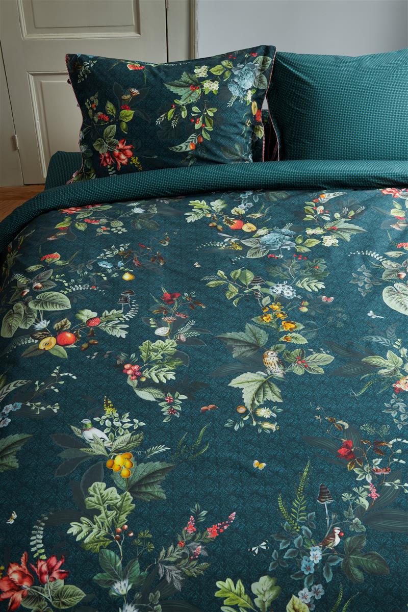 Produktbillede af Pip Studio sengetøj duvet covers Fall in leaf Dark Blue-200 x 200 + 2 stk. 60 x 63 på tilbud i høj kvalitet