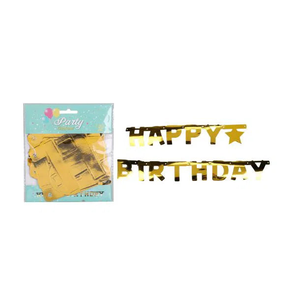 Flagline Med Teksten "Happy Birthday"