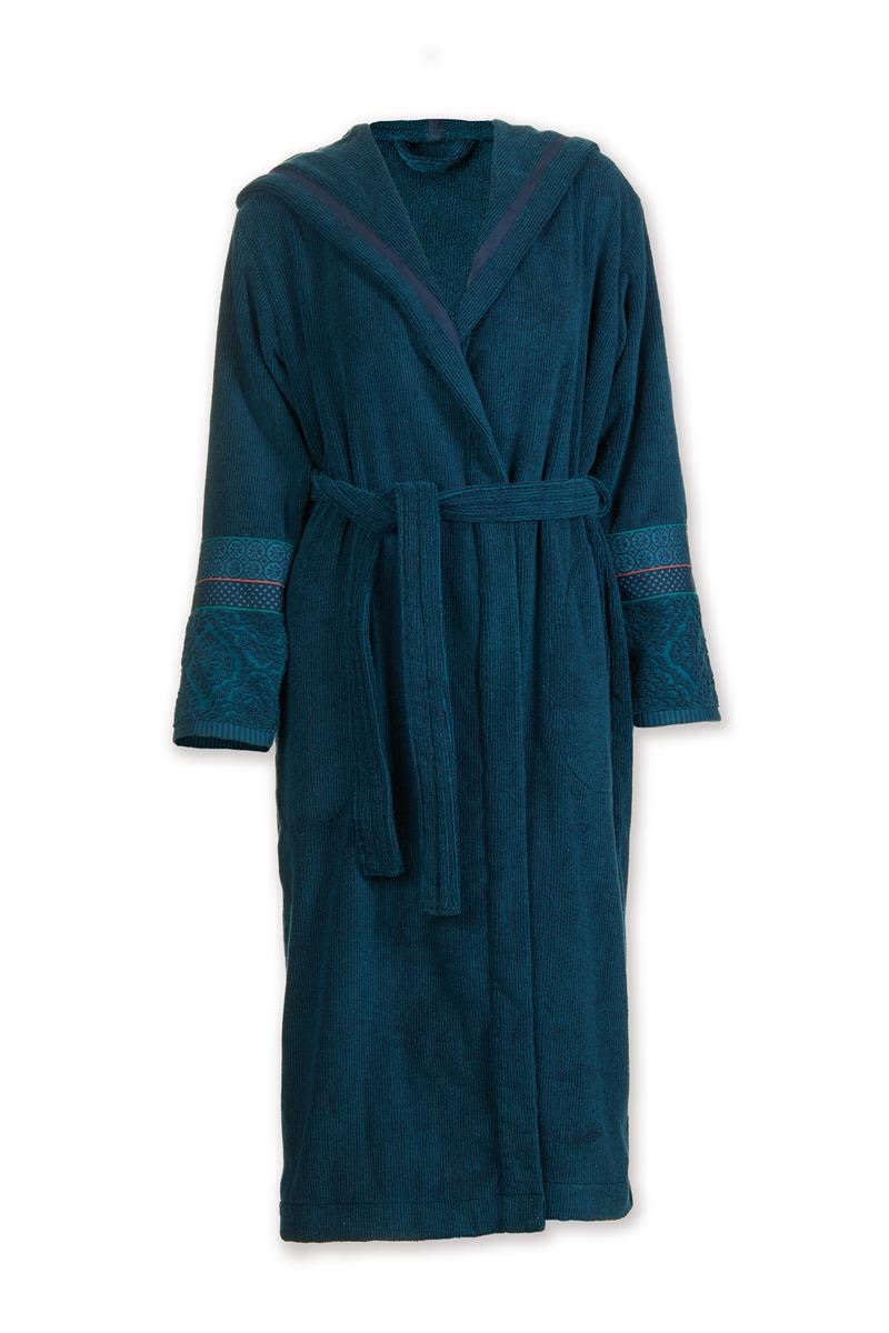 Produktbillede af Pip Studio Soft Zellige Bathrobe Dark Blue XS på tilbud i høj kvalitet
