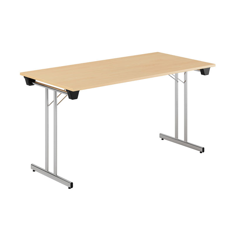 Produktbillede af Dinner Style 140x70cm Sammenklappeligt bord Bøg-krom på tilbud