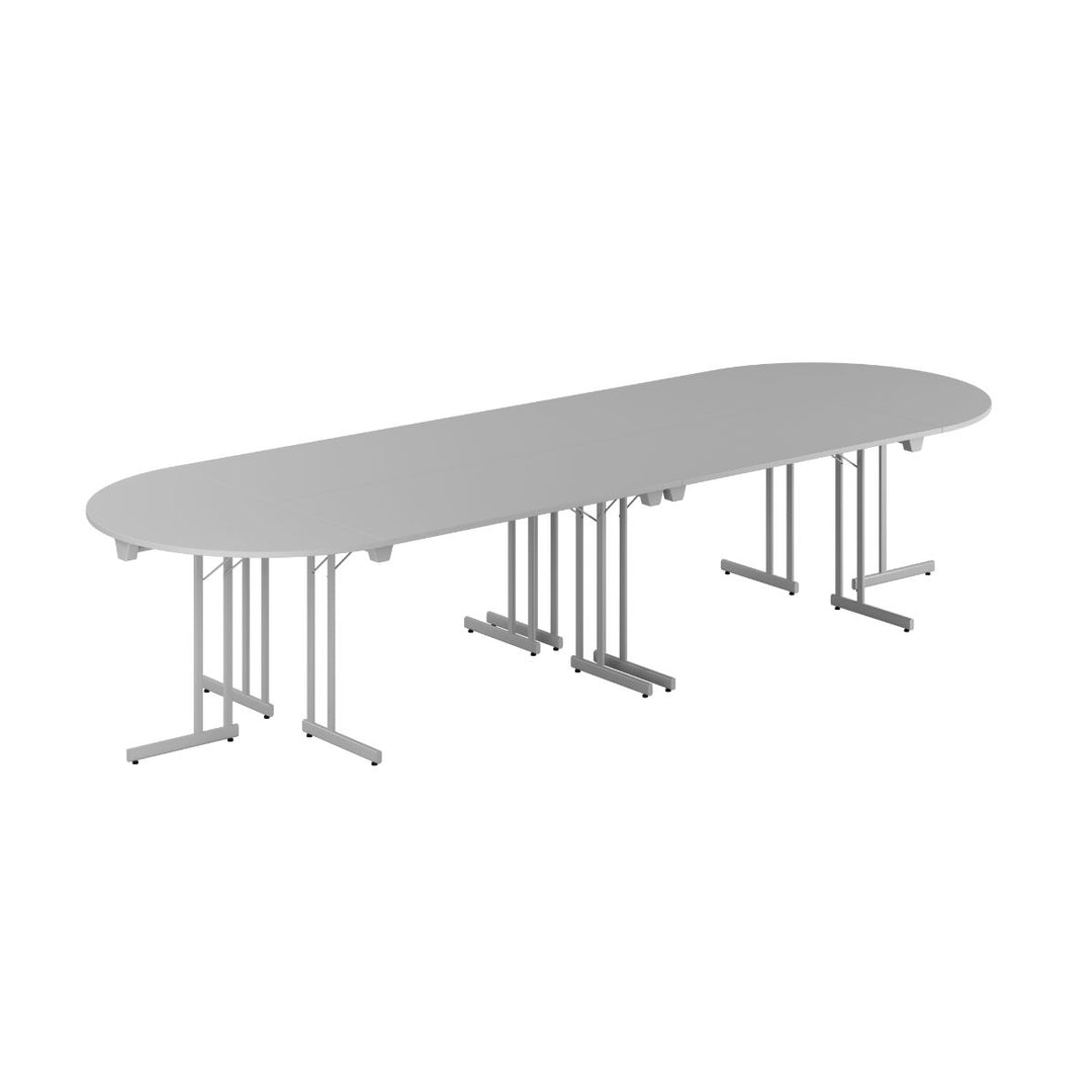 Produktbillede af Konferencebord 360x120cm Sammenklappeligt bord Grå-grå på tilbud