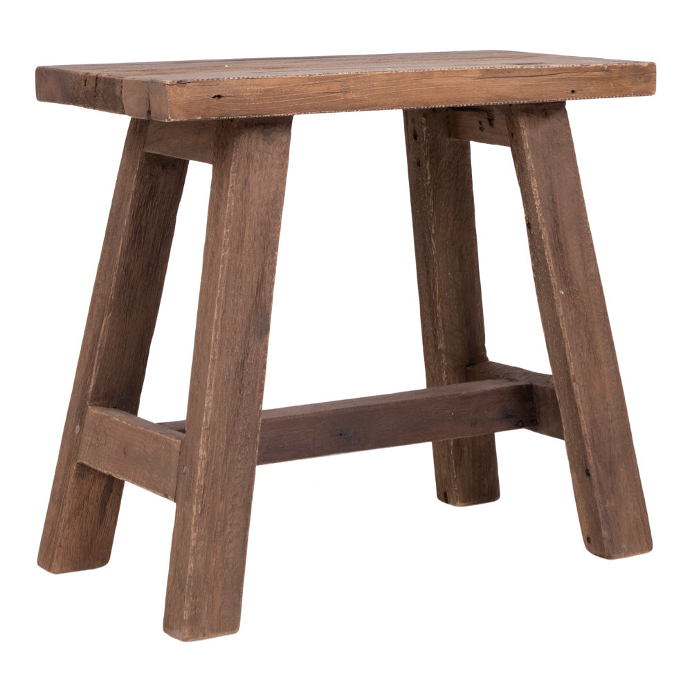 Produktbillede af Teak Bænk i genbrugsteak 50x25x45cm på tilbud