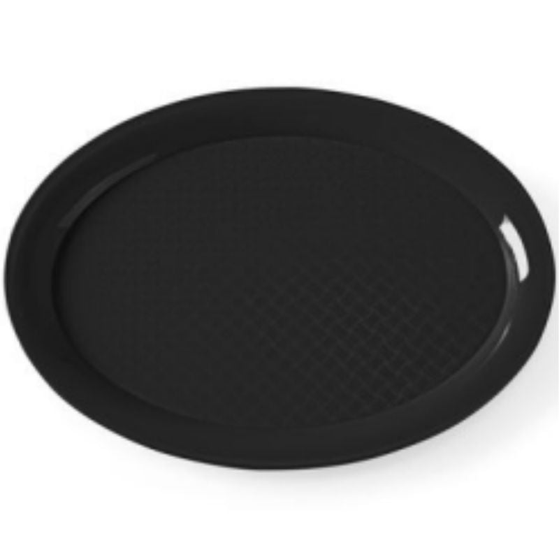 Produktbillede af Fastfoodbakke Polypropylen Sort Oval 265x195 Mm Pp på tilbud – premium kvalitet og detaljer