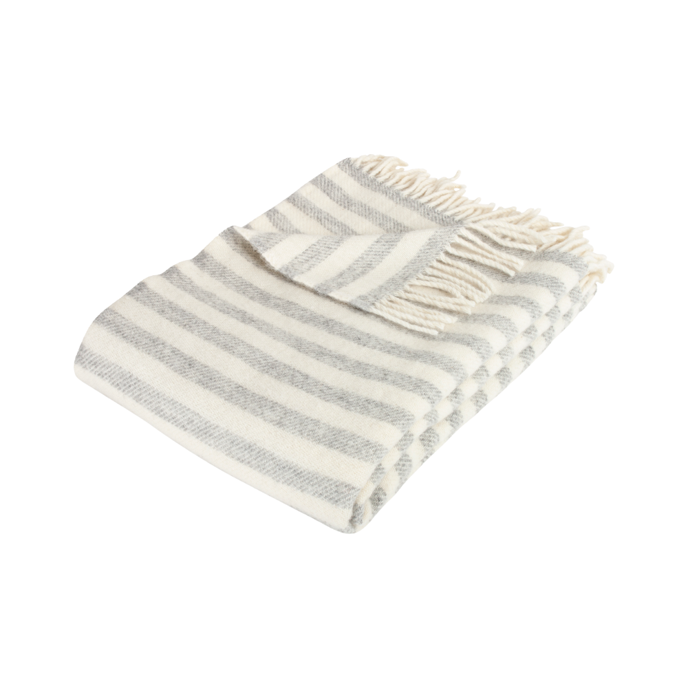 Produktbillede af FENRIS Light Grey uldplaid på tilbud i høj kvalitet