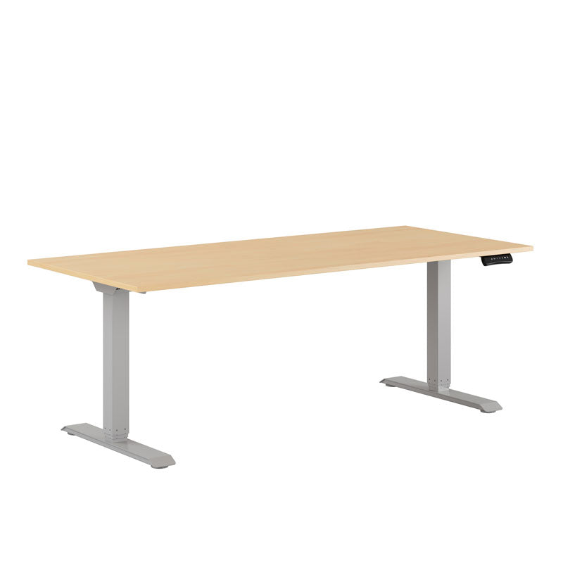 Produktbillede af Premium Hæve/Sænkebord m/2 motorer 180x80cm Birk-grå på tilbud
