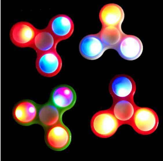 Fidget Spinner med LED Lys Rød