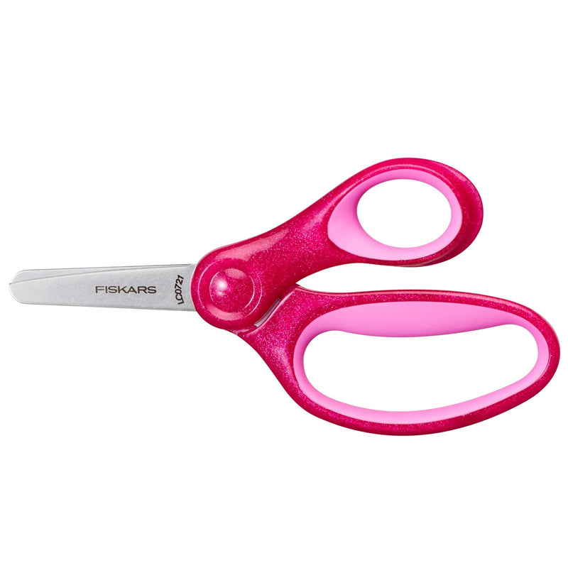 Fiskars Børnesaks 13 cm, rosa/glitter