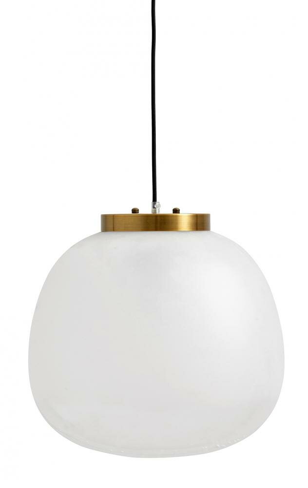 Produktbillede af NORDAL FROST PENDEL LAMPE HVID/GYLDEN 40 i premium kvalitet