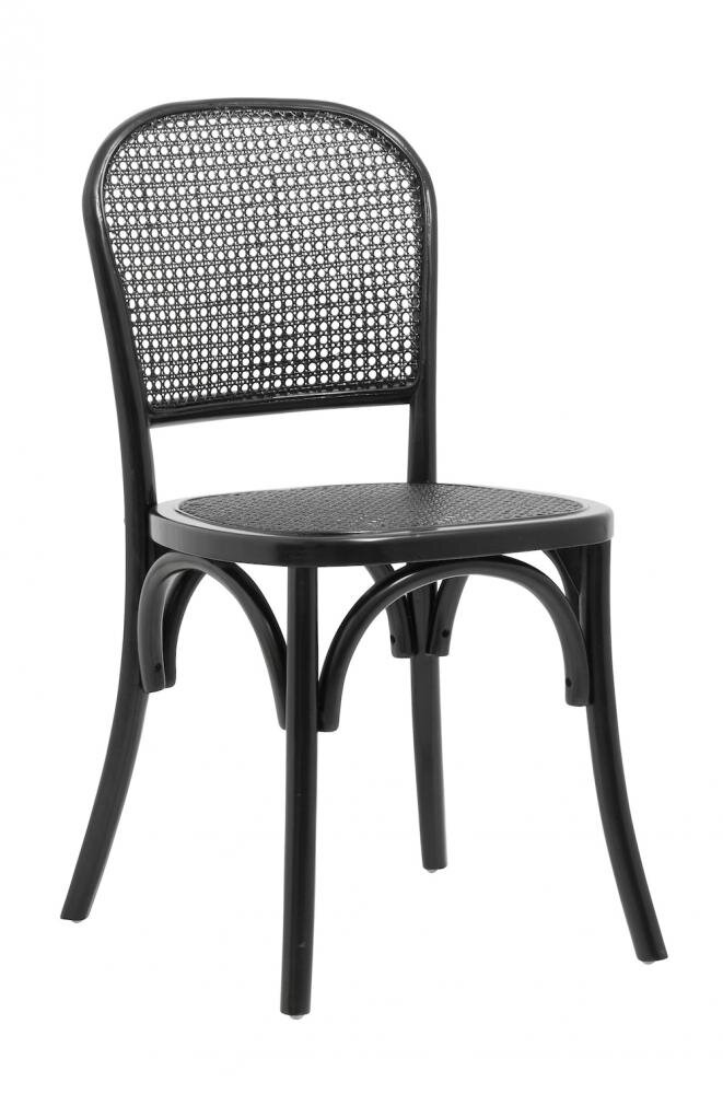 Produktbillede af NORDAL WICKY SPISEBORDSSTOL M/FLET SORT 86 i premium kvalitet