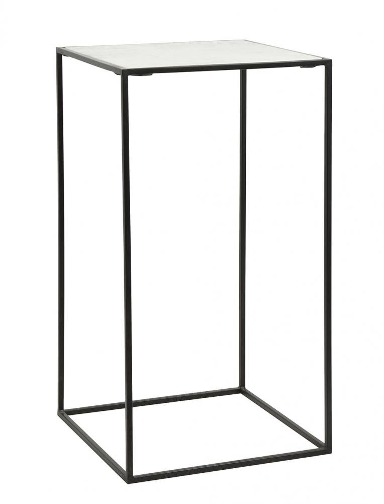 Produktbillede af NORDAL CUBE SIDEBORD M/MARMOR SORT/HVID 100 i premium kvalitet