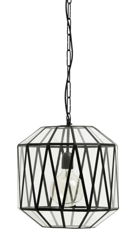 Produktbillede af NORDAL ATE PENDEL I JERN/GLAS GLAS SORT 35 i premium kvalitet