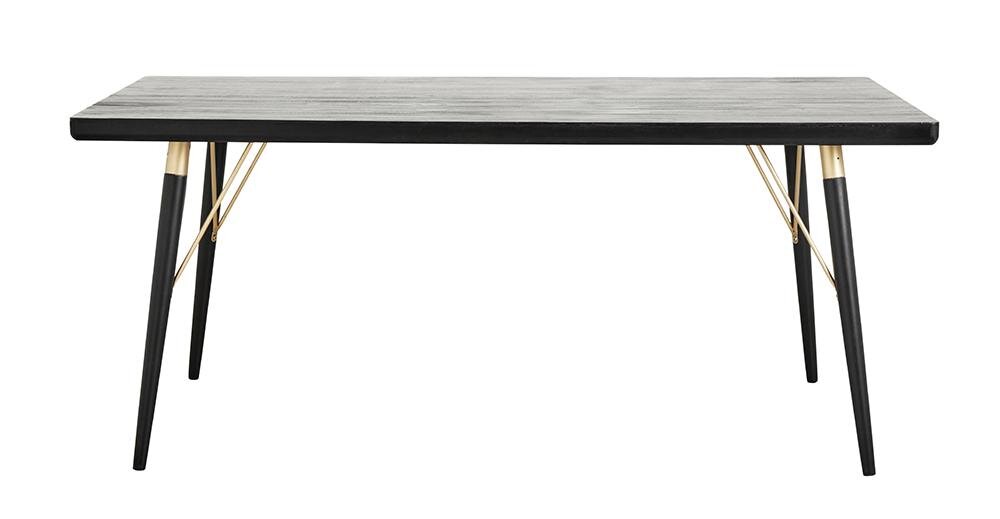 Produktbillede af NORDAL SPISEBORD SORT/MAT GULD -180 i premium kvalitet