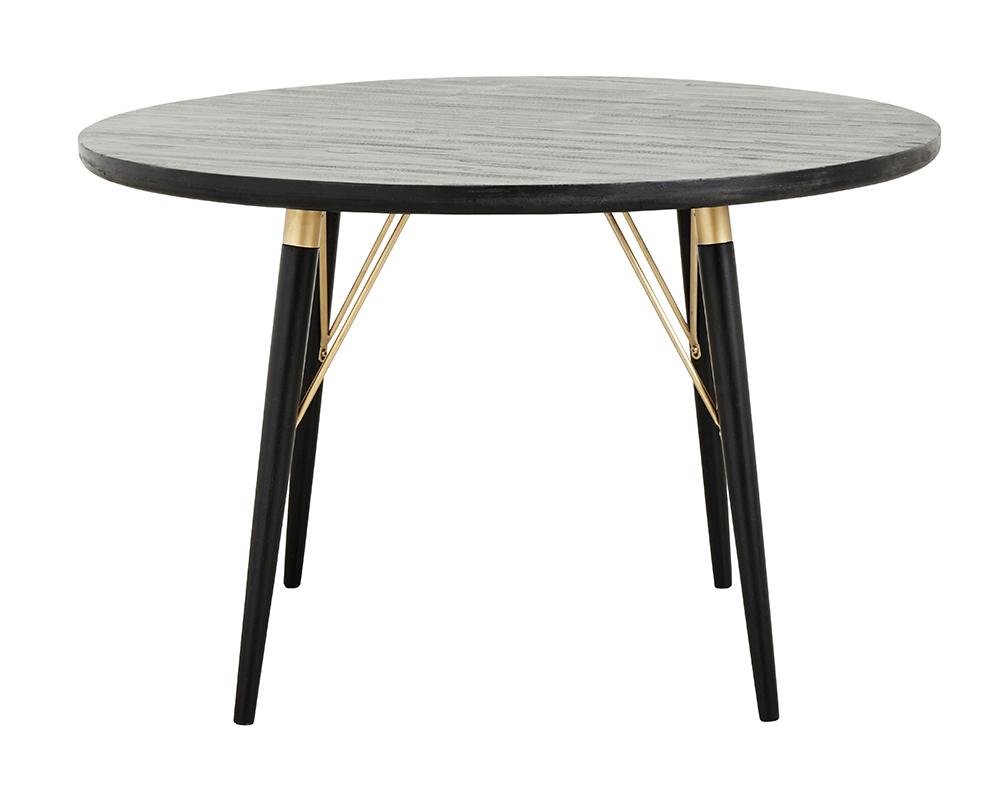 Produktbillede af NORDAL LUVUA SPISEBORD SORT/MAT GULD -120 i premium kvalitet