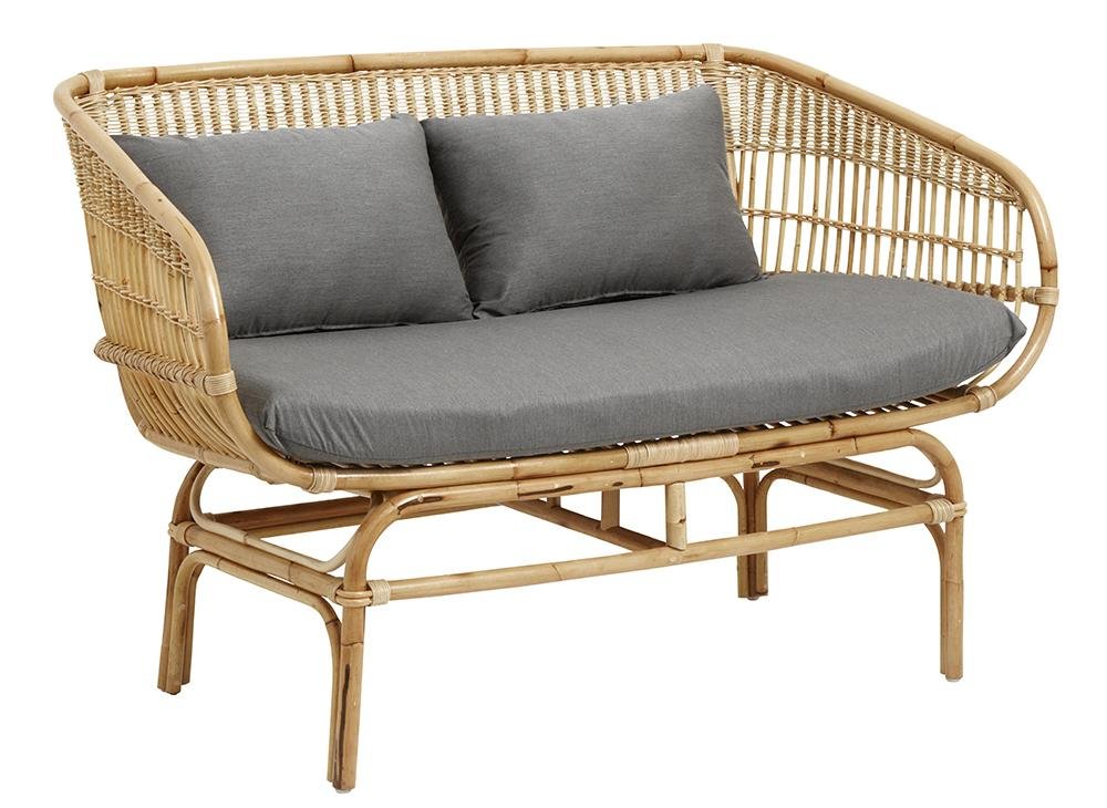 Produktbillede af NORDAL BALI SOFA M/GRÅ HYNDE NATUR -138 i premium kvalitet