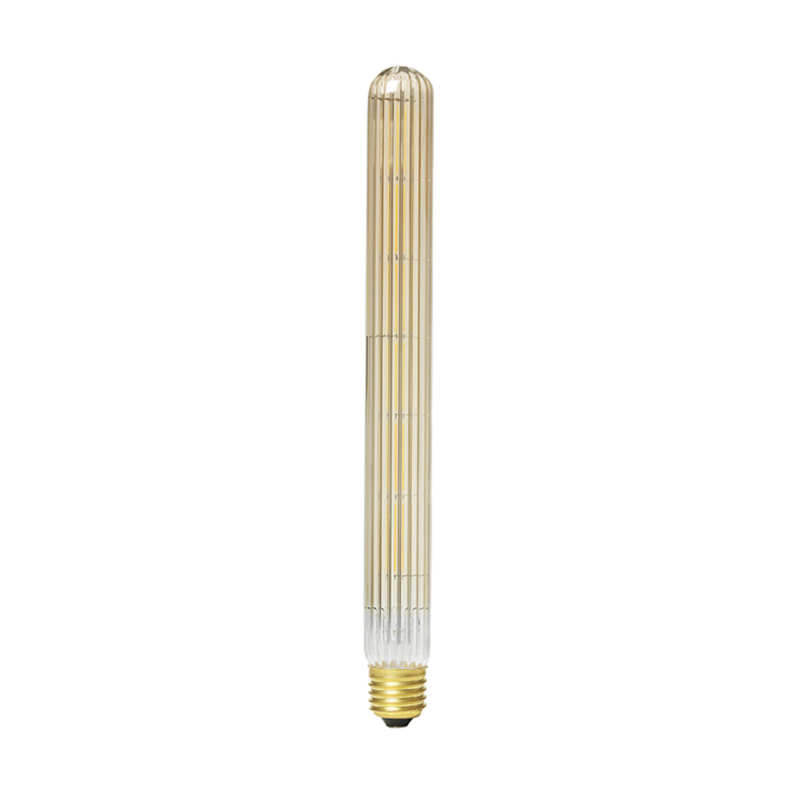 Broste Copenhagen Led Pære ´Frill´ Glas/Alum. i Gul