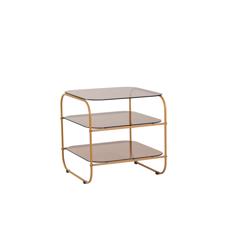 Echo Bord i metal/glas orange/ravgul