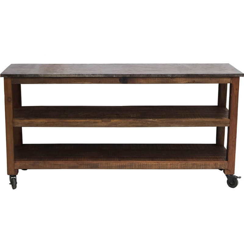 Trademark Living Konsolbord med metaltop - træ med patina