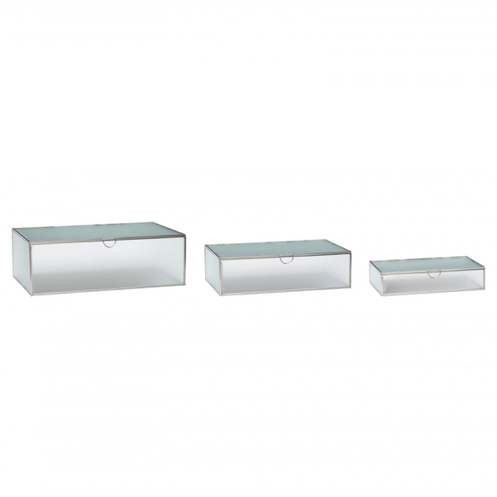 Hübsch Interiør Ripple - Glasboks, i S/3 Glas,Metal