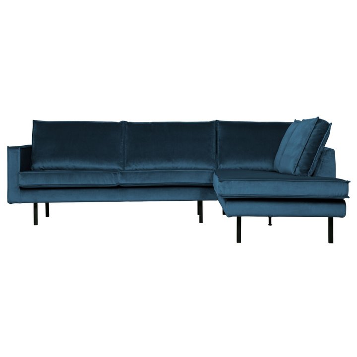 BePureHome Rodeo Hjørnesofa Højrevendt Velour - Blue