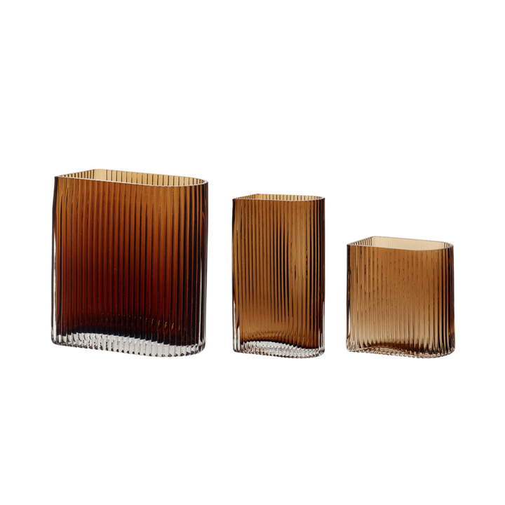 Hübsch Interiør Elements - Vase, i Ravgul Glas