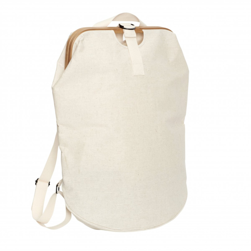 Ecru Vasketøjskurv i Beige/Natur Canvas