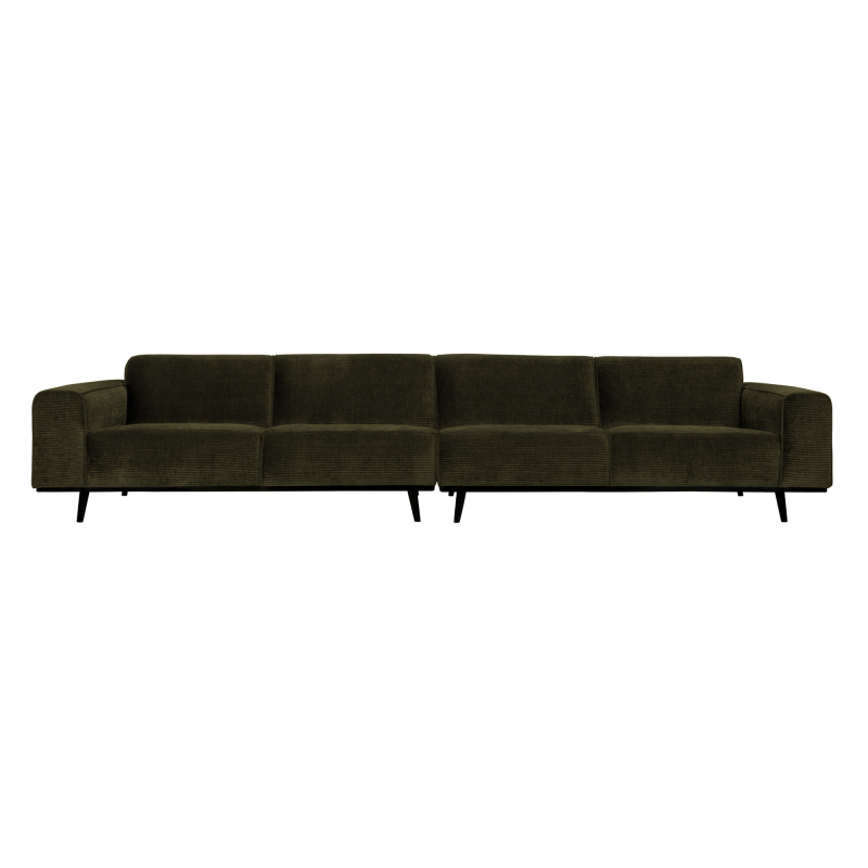 Statement Xl 4-pers Sofa 372 cm Flat Rib Warm Green