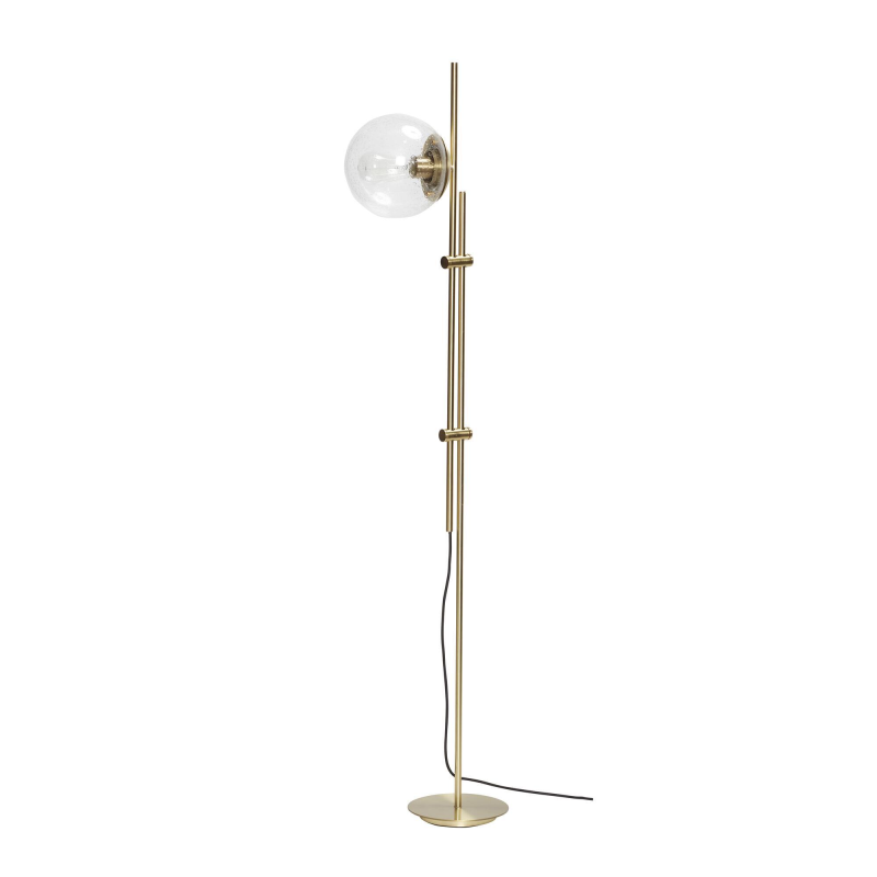 Bubble Gulvlampe Messingfarve Klar