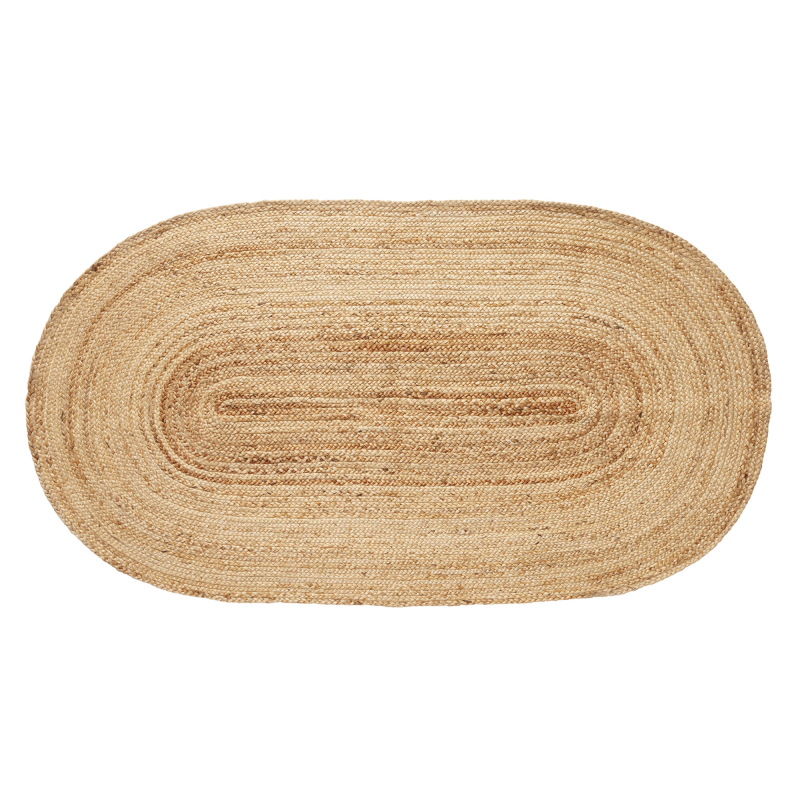 Hübsch Interiør Sage - Gulvtæppe, i Oval Jute ❤ Stort online udvalg i Hübsch Interiør ❤ Billig fragt og hurtig levering 2 - 5 hverdage ❤ Varenummer: BYH-1712109 / Ean: 5712772070963 på lager - Udsalg på Bomuldstæpper - Over 350 kendte brands på udsalg