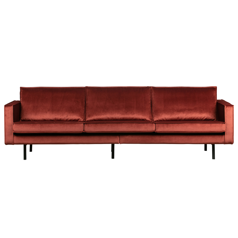 BePureHome Rodeo 3-pers Sofa Velour - Chestnut ❤ Stort online udvalg i BePureHome ❤ Billig fragt og hurtig levering 2 - 5 hverdage ❤ Varenummer: BYH-2185599 / Ean: 8714713125920 på lager - Udsalg på Sofa - Over 857 kendte brands på udsalg