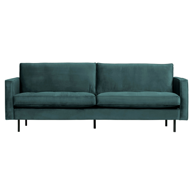 BePureHome Rodeo Classic 2,5-pers Sofa Velour - Teal ❤ Stort online udvalg i BePureHome ❤ Billig fragt og hurtig levering 2 - 5 hverdage ❤ Varenummer: BYH-2185661 / Ean: 8714713106677 på lager - Udsalg på Sofa - Over 322 kendte brands på udsalg