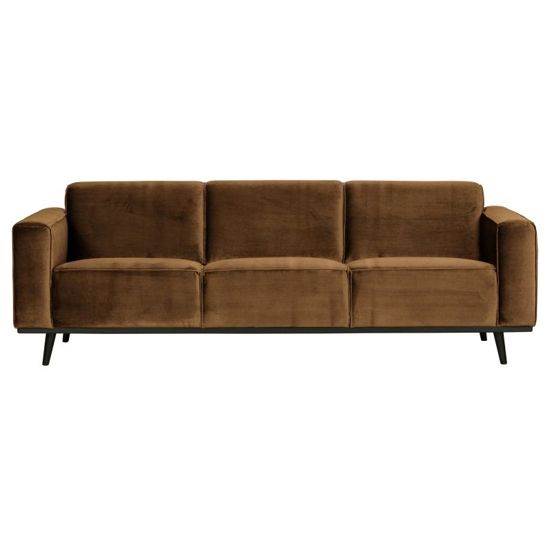 Produktbillede af Statement 3-pers Sofa 230 cm Velour Honey Yellow på tilbud i høj kvalitet